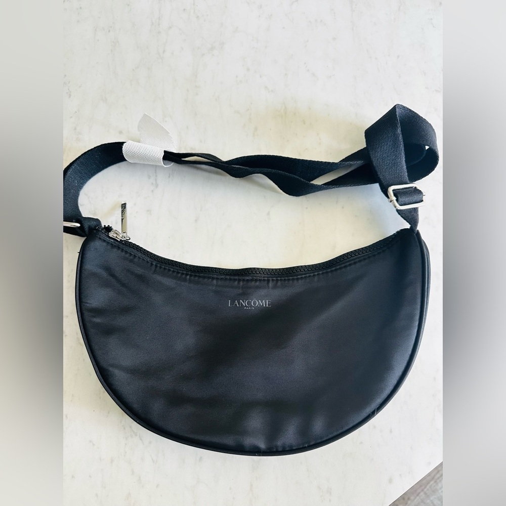 NWOT Lancôme Black Crescent Crossbody Bag